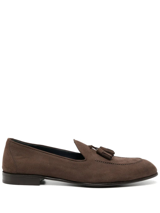 Brioni leather penny loafer 