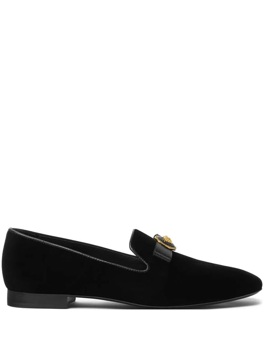 Versace Gianni Ribbon velvet slippers