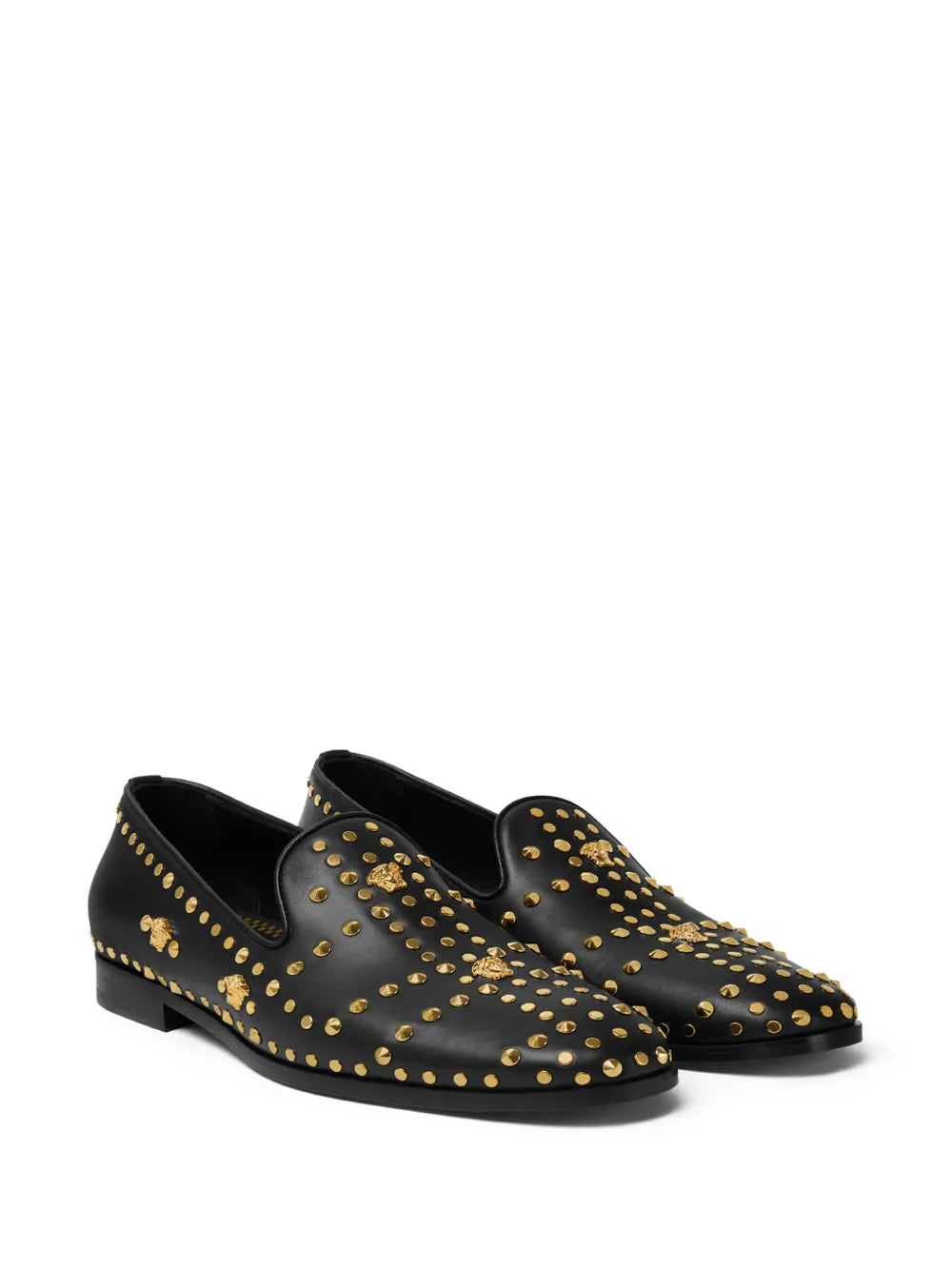 Versace studded leather loafers
