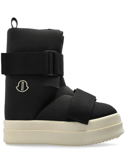 Moncler + Rick Owens logo-patch snow boots