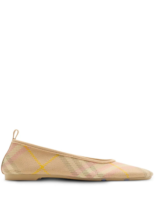 Burberry checked ballerina shoes