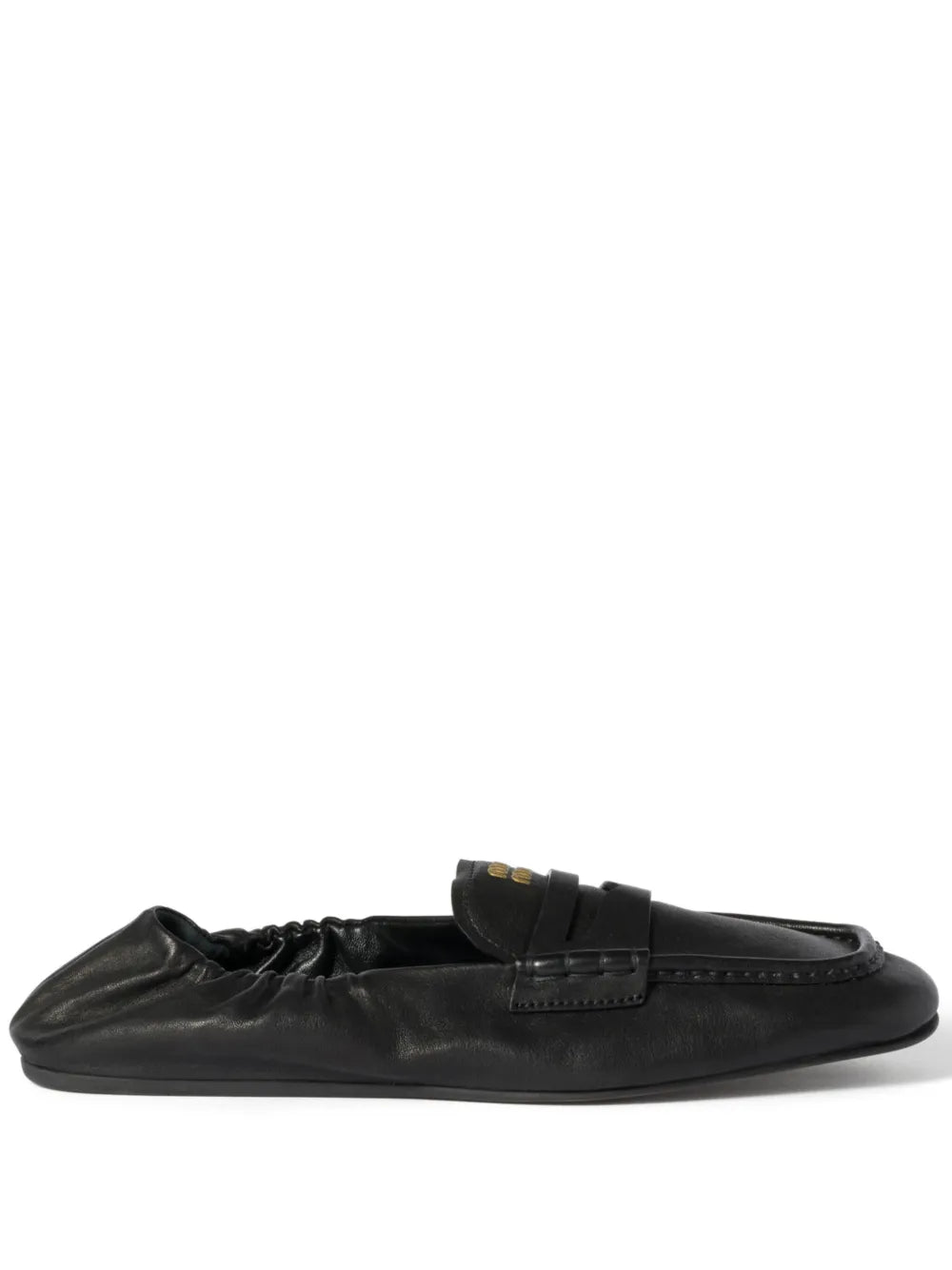 Miu Miu embossed-logo loafers
