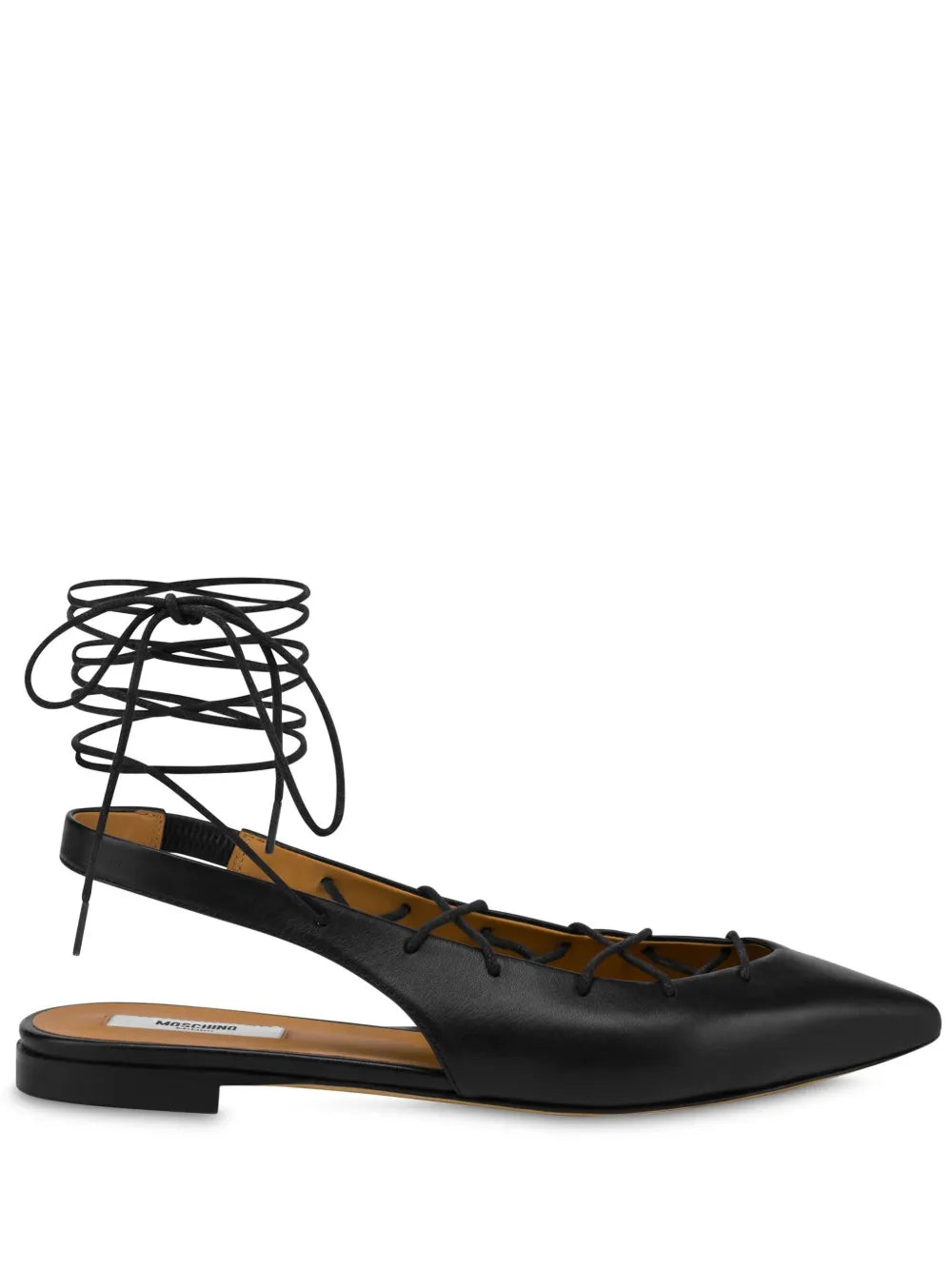 Moschino lace-up ballerina shoes