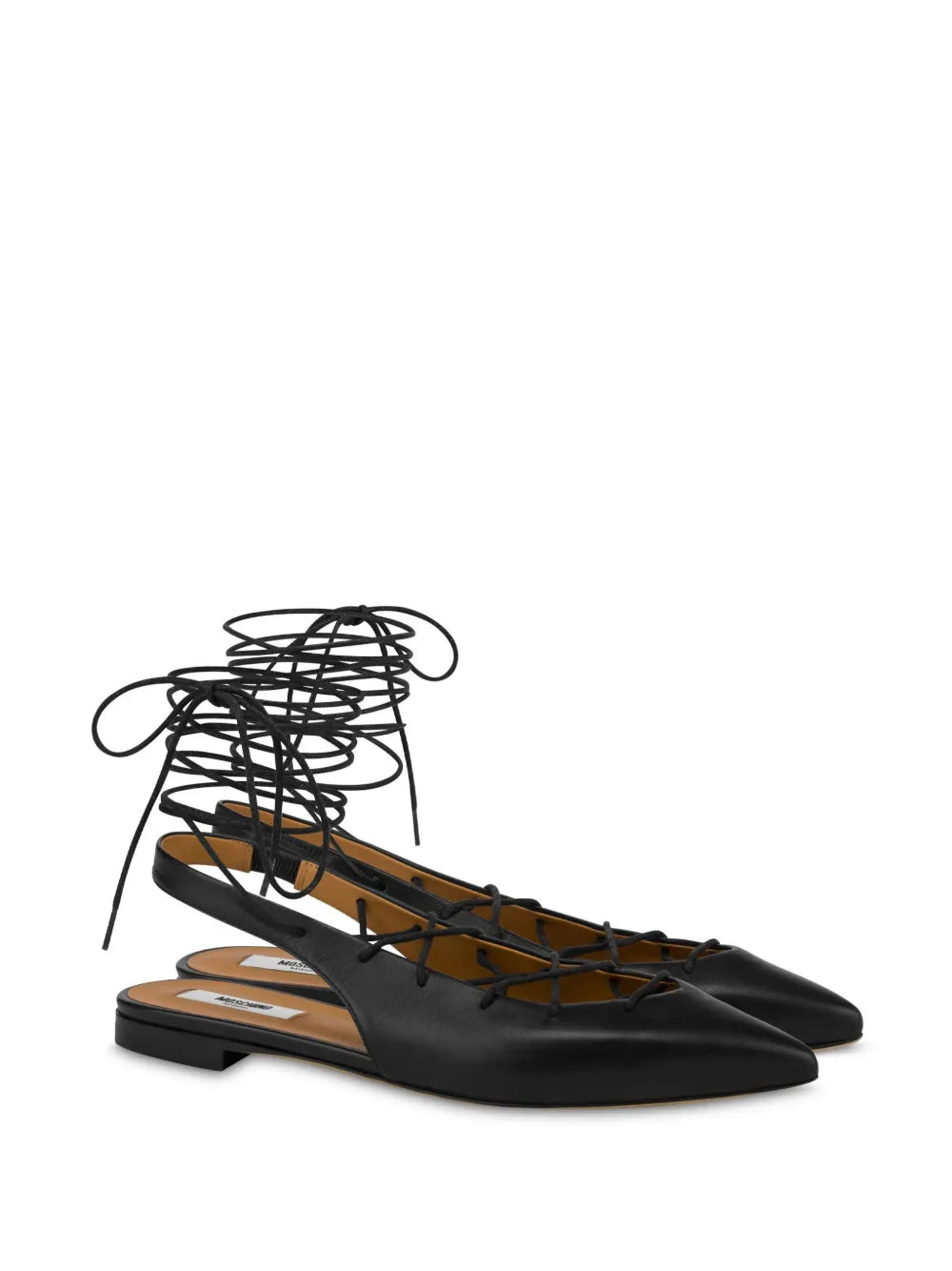 Moschino lace-up ballerina shoes
