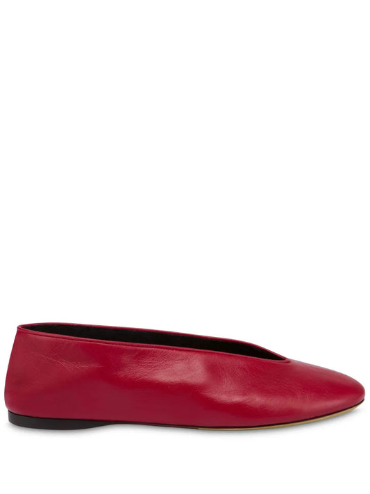 Moschino leather ballerina shoes