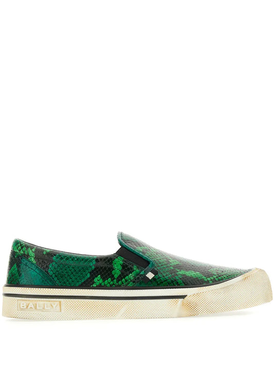 Bally printed slip-on sneakers 