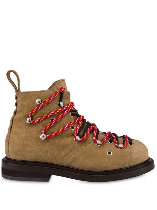Moschino double lace-up boots