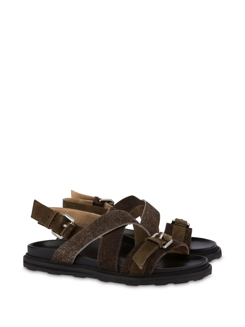 Moschino buckled suede sandals