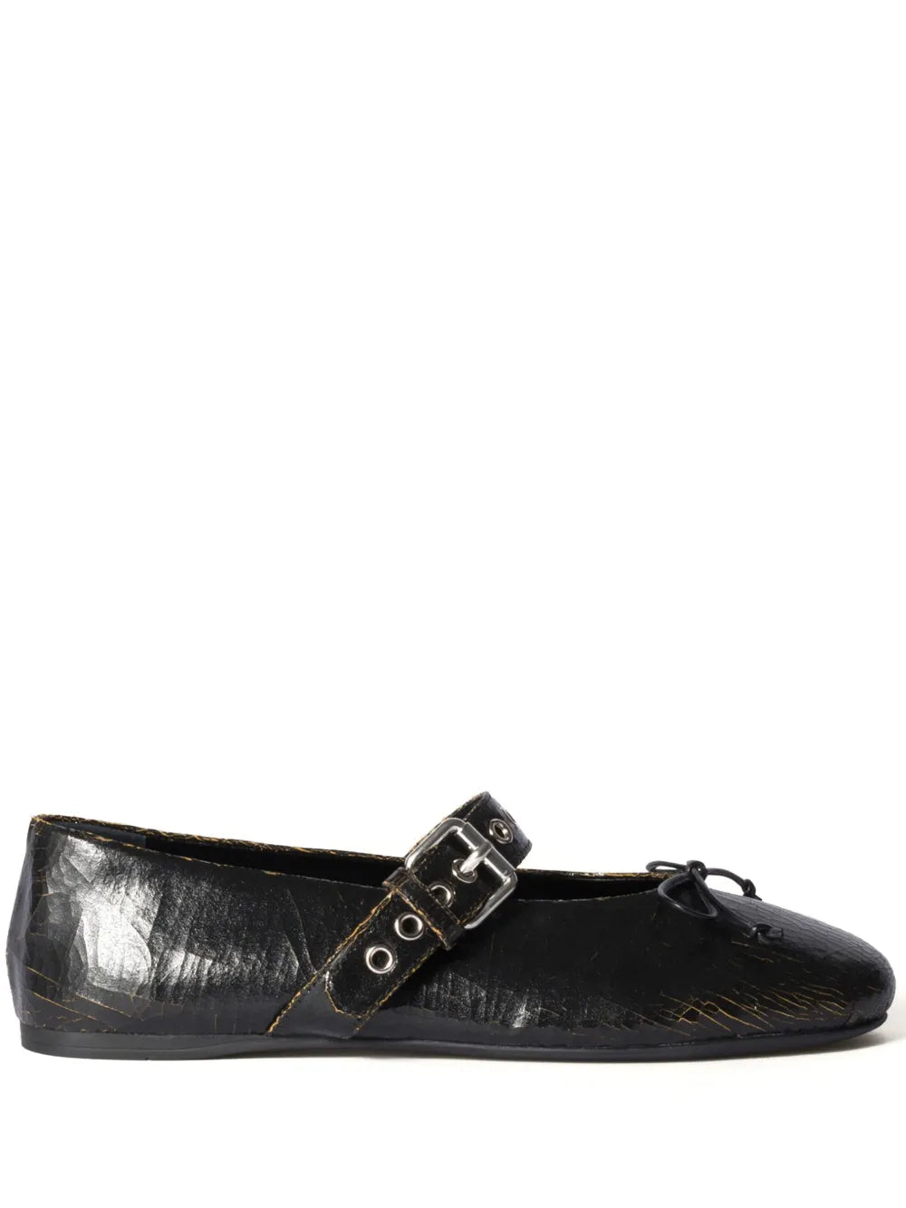 Miu Miu Crackle leather ballerinas
