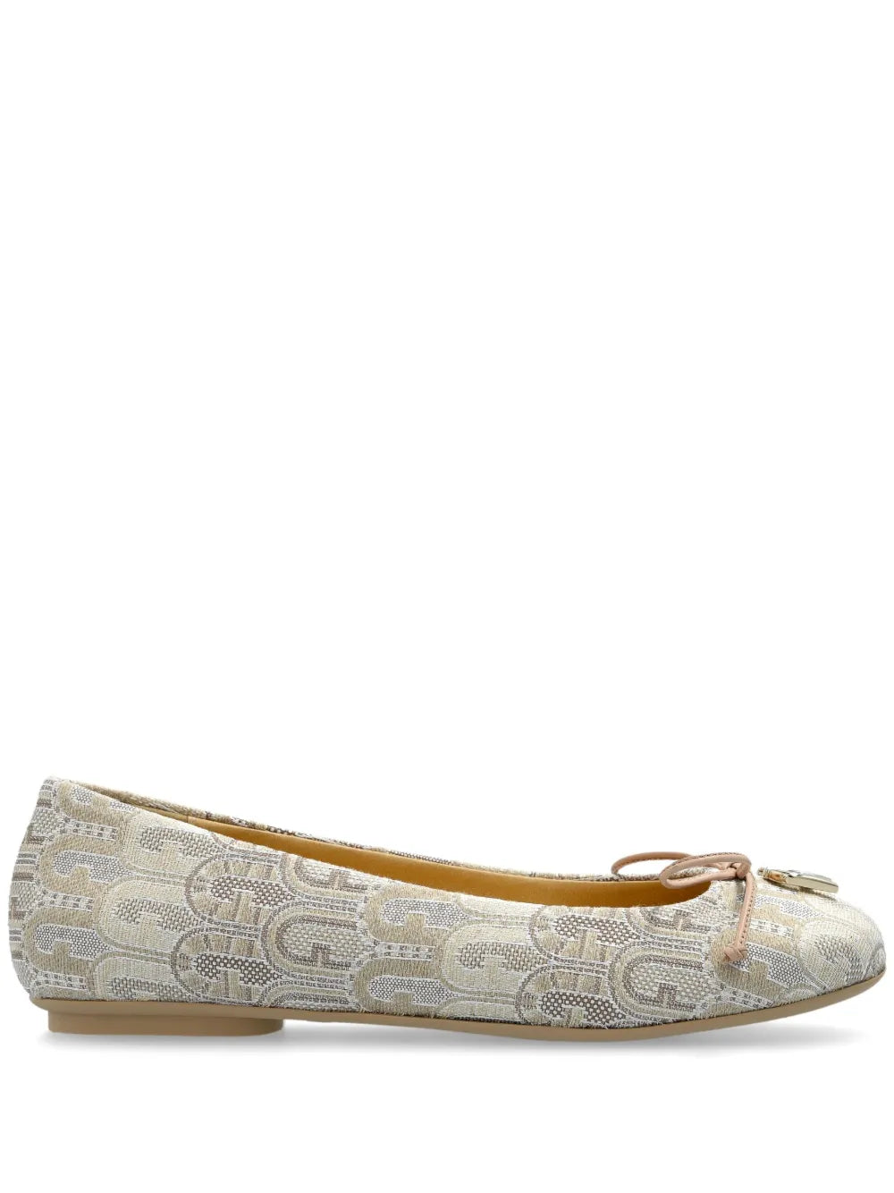 Furla logo-jacquard ballet flats