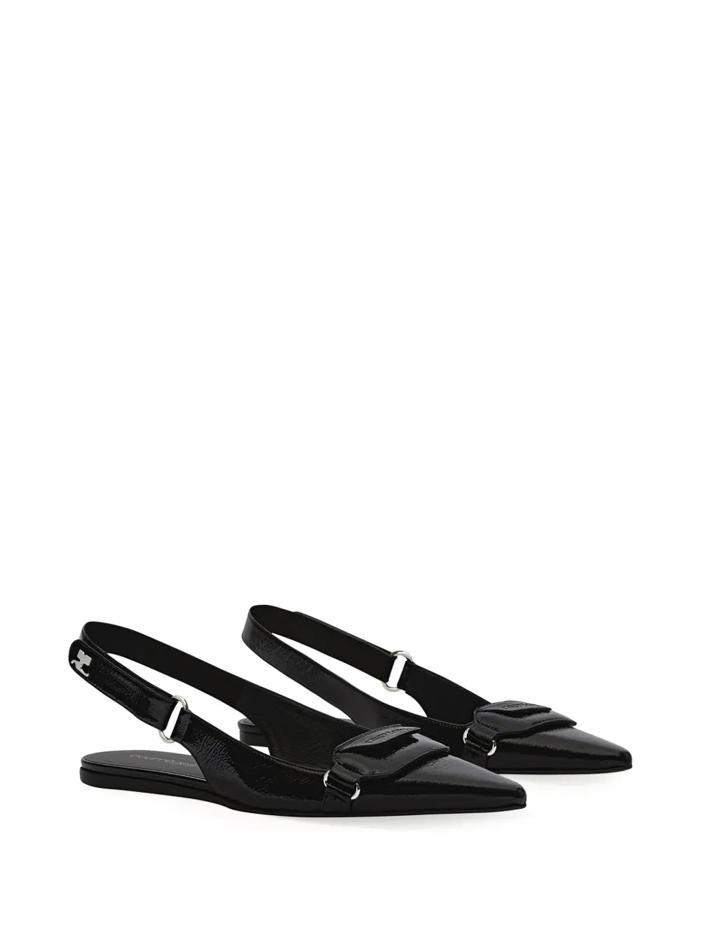 Courrèges Sling Back Racer Vinyl - Courreges - Leather - Black