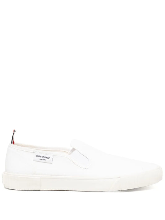 Thom Browne canvas slip-on trainers