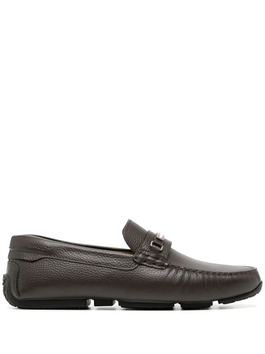 Bally Pilot Driver in Grained Leather wide foot morphology