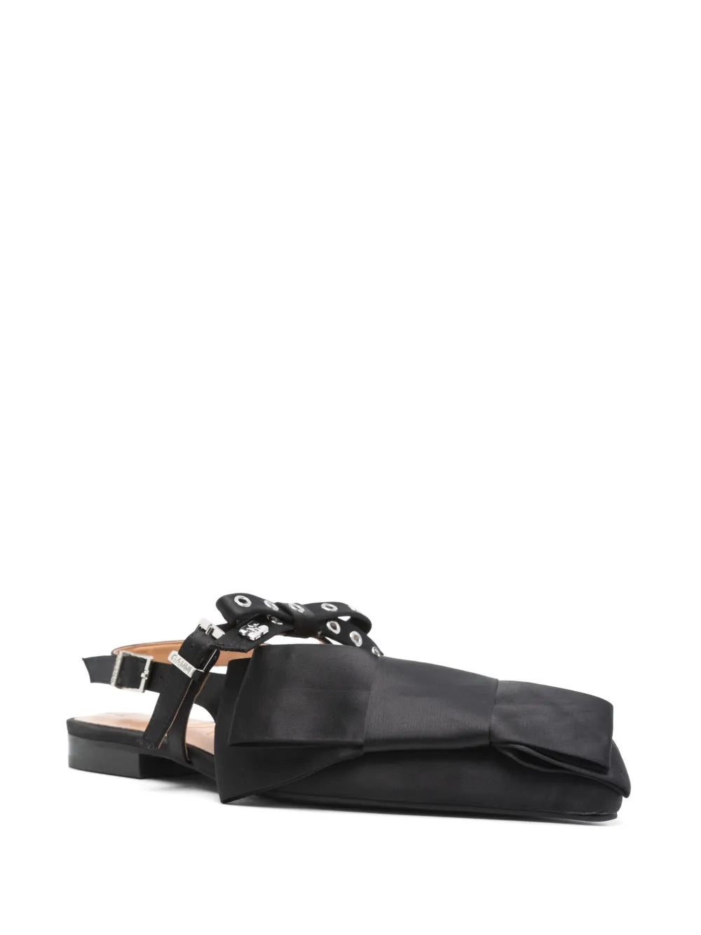 GANNI Big Bow slingback ballerinas