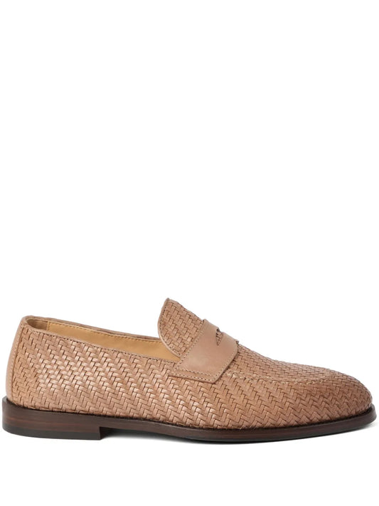 Brunello Cucinelli leather loafers