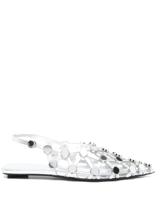 The Attico Grid ballet flats