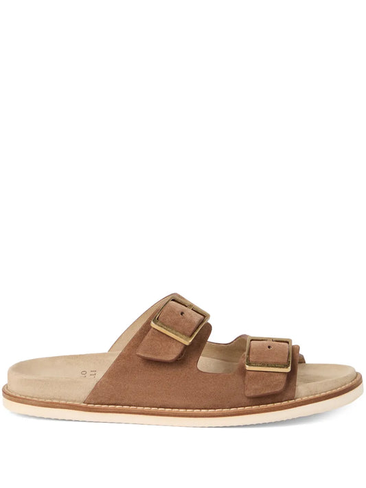 Brunello Cucinelli suede slides 
