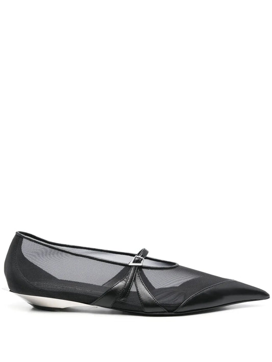 Mugler mesh ballet flats