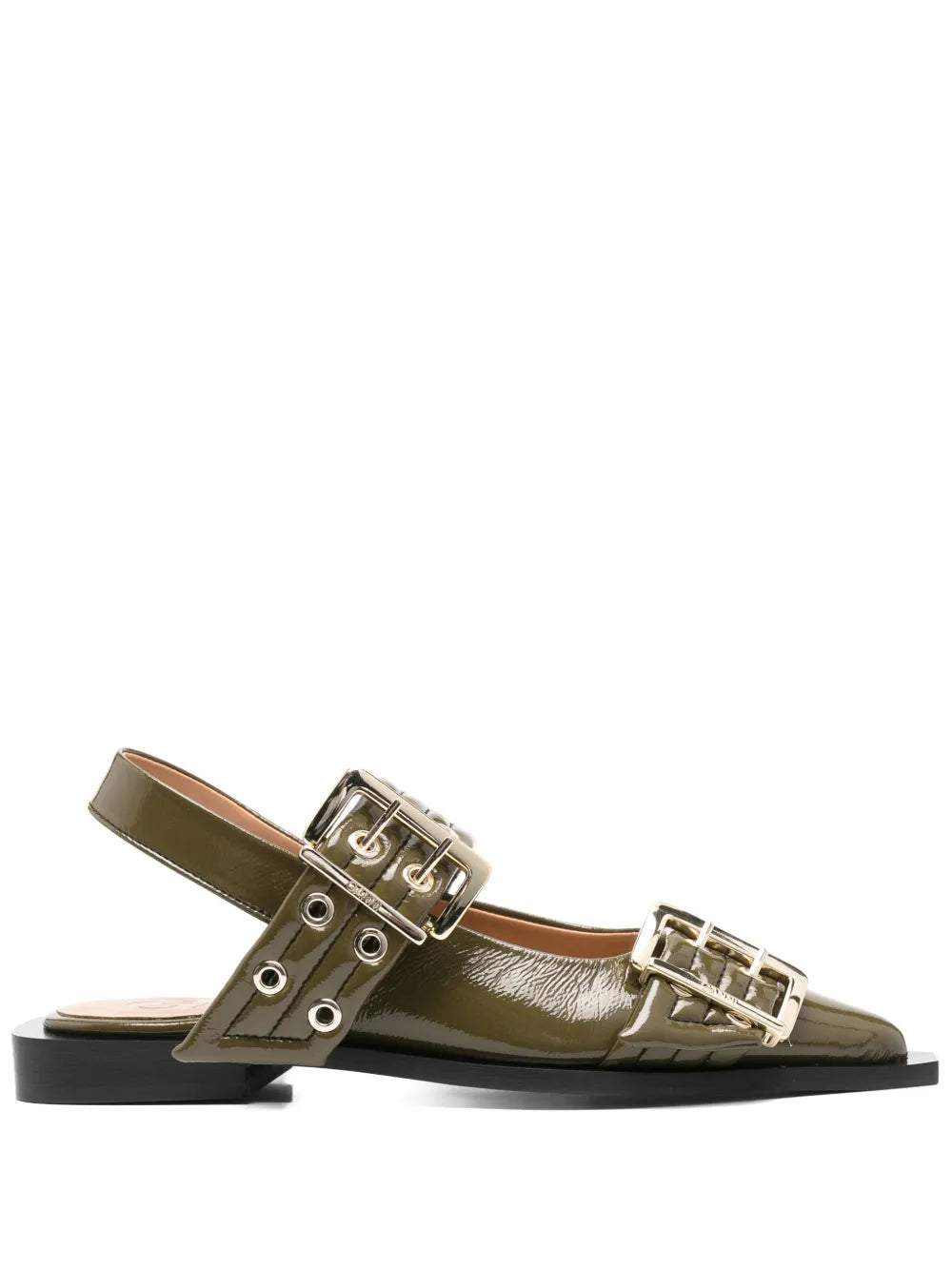 GANNI buckle-fastening ballerinas