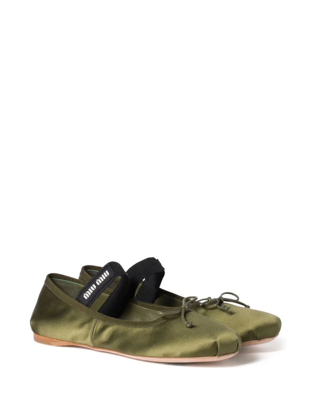 Miu Miu satin ballerina shoes