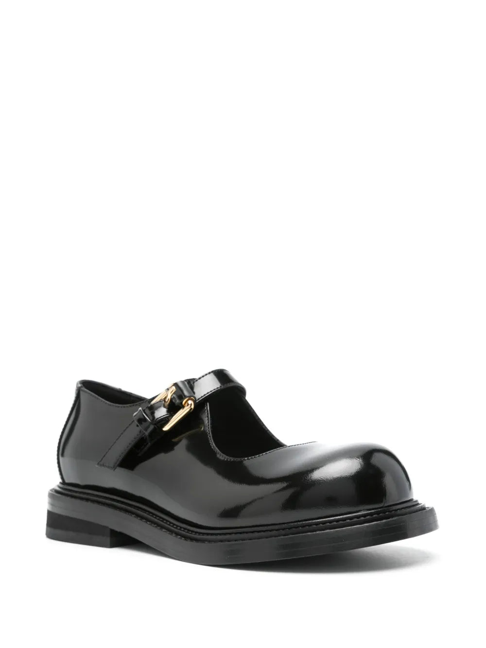 Moschino leather mary jane flats