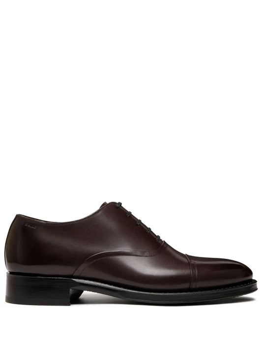 Bally Scribe Un Oxford in Deep Burgundy Leather wide foot morphology