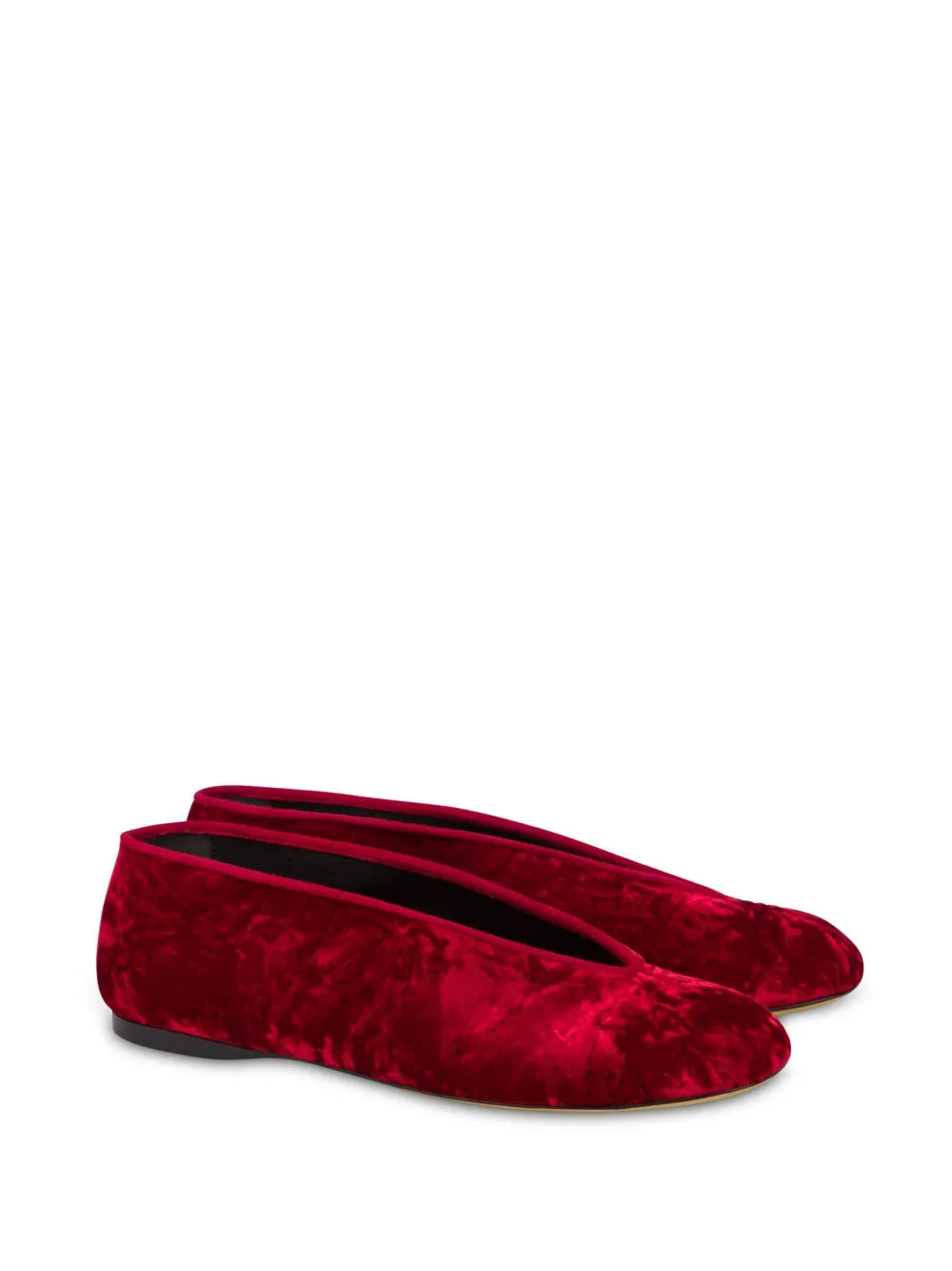 Moschino velvet ballet flats