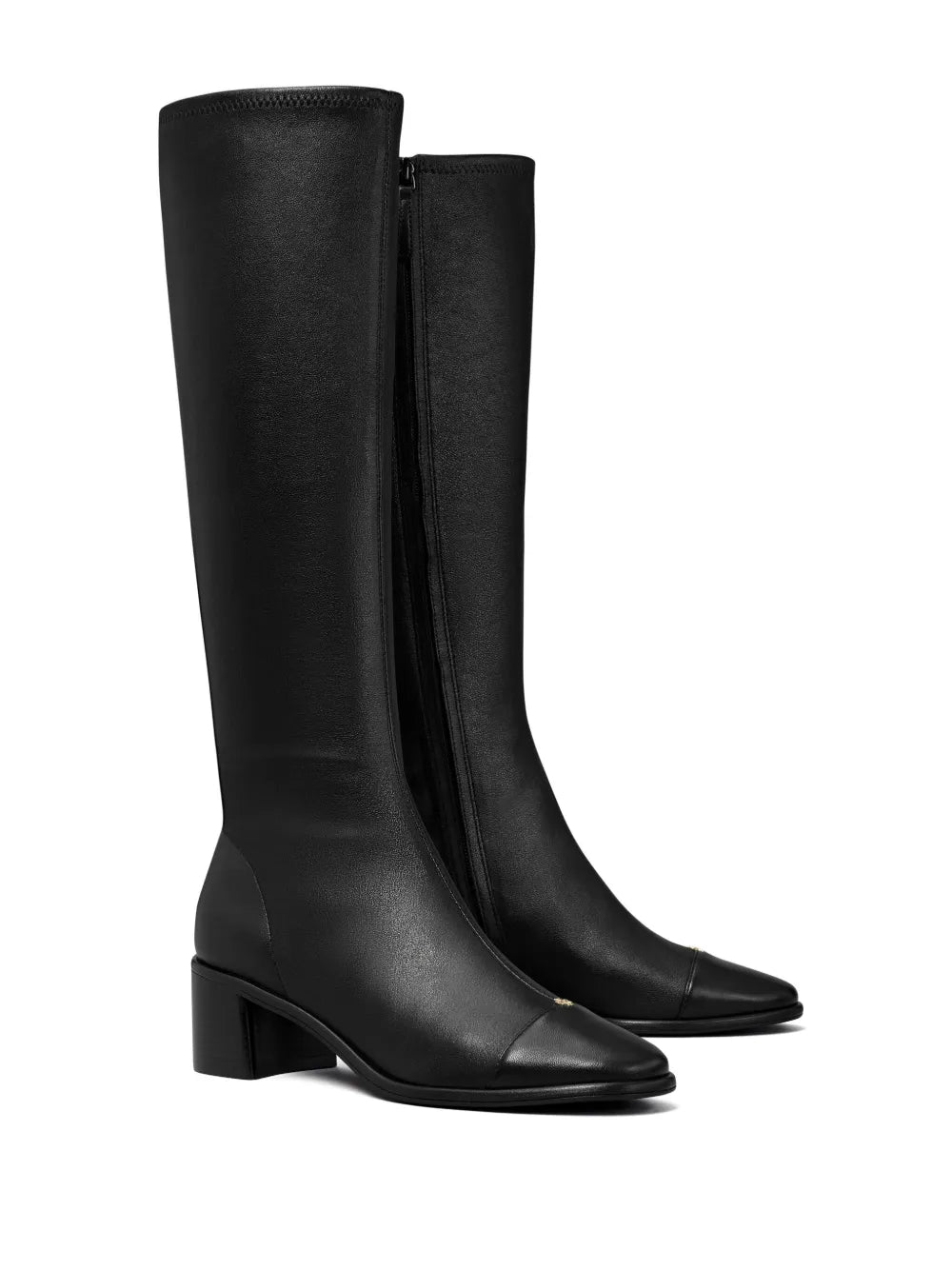 Tory Burch TORY LEATHER CAP-TOE KNEE HIGH BOOT 55MM