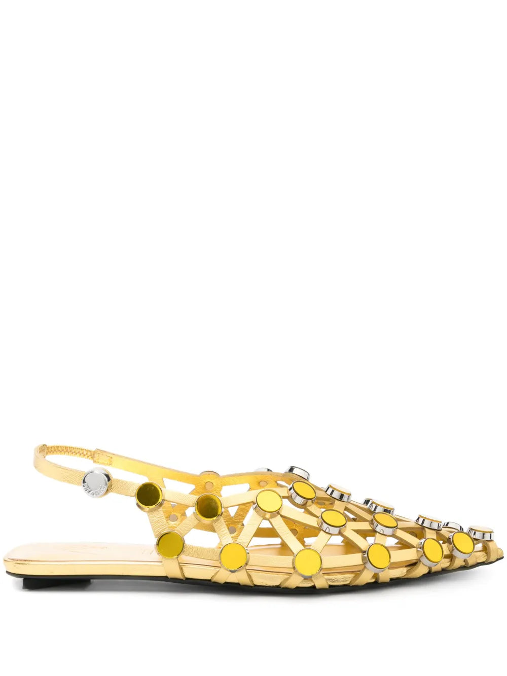 The Attico Grid ballerina shoes