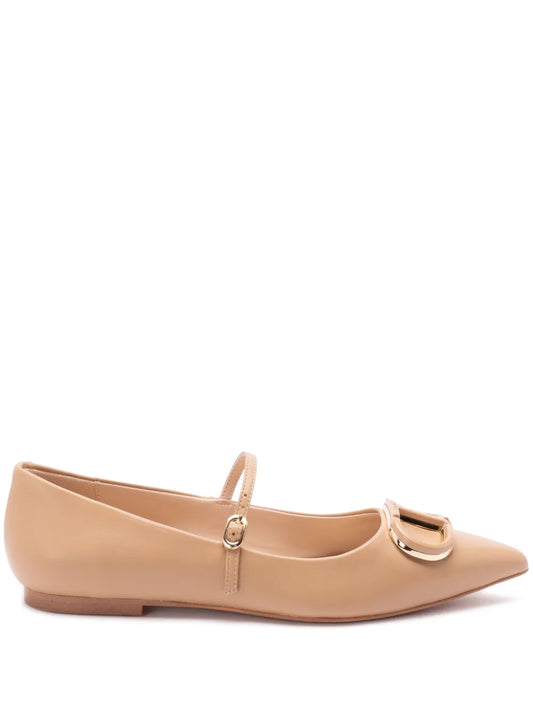 TWINSET logo-plaque ballet flats