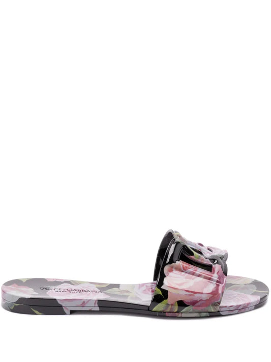 Dolce & Gabbana rose-print slides
