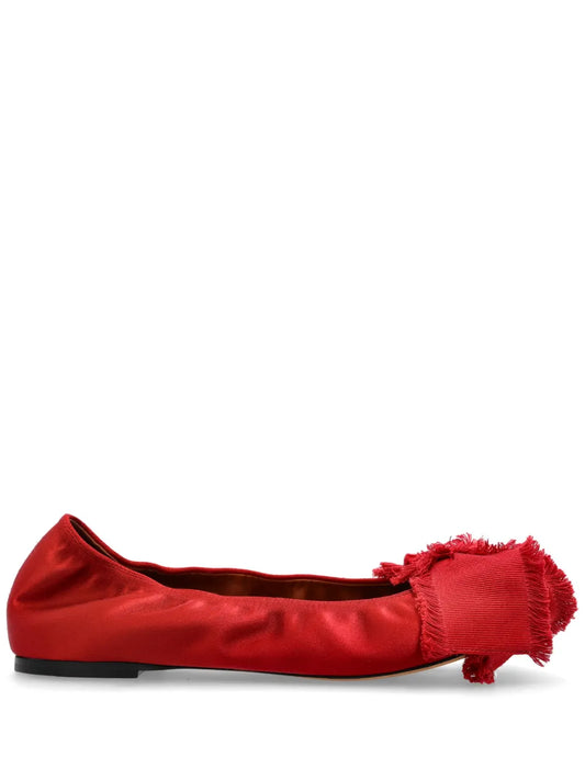 Lanvin satin bow ballerina shoes