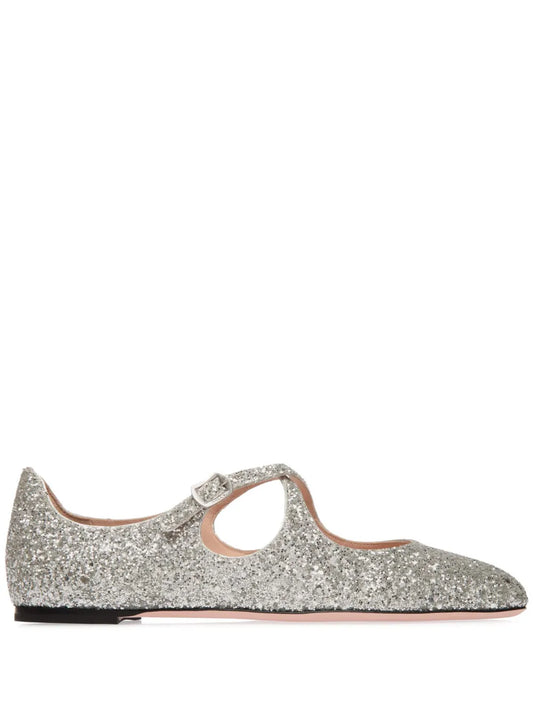 Bally glitter ballet flats