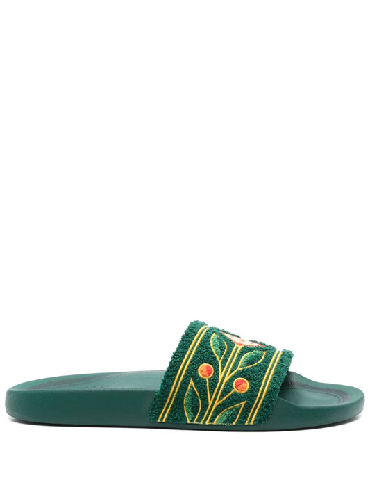 Casablanca embroidered slides