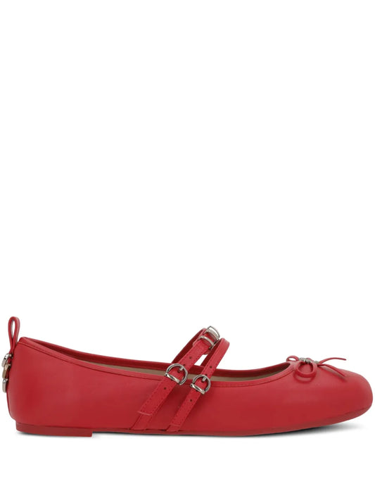 PINKO bow-detail ballet flats