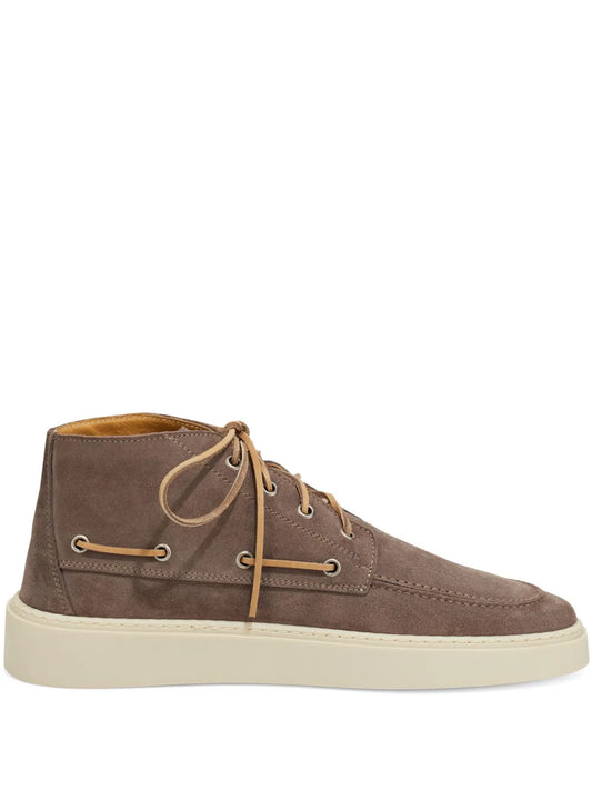 Boggi Milano suede high-top derby shoes 