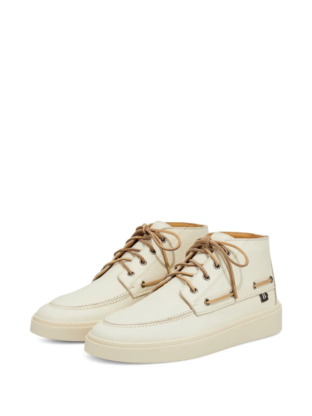 Boggi Milano high-top leather boat shoes 