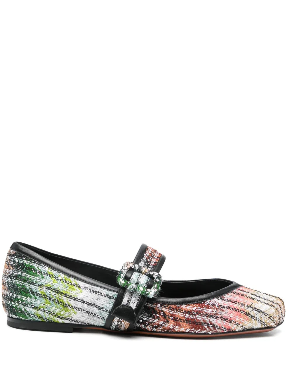 Missoni gradient woven ballerina shoes 