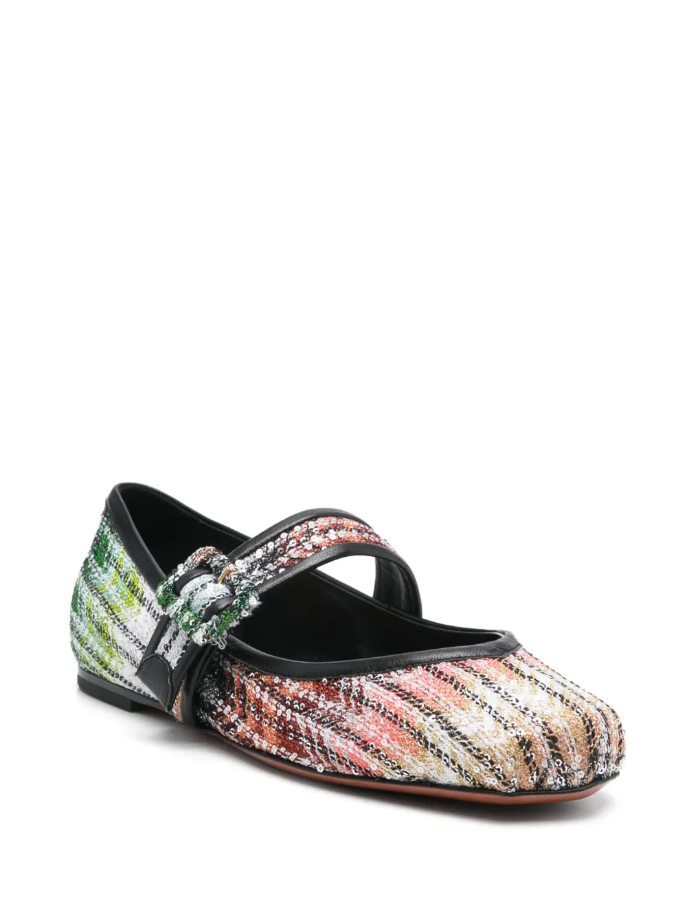 Missoni gradient woven ballerina shoes 