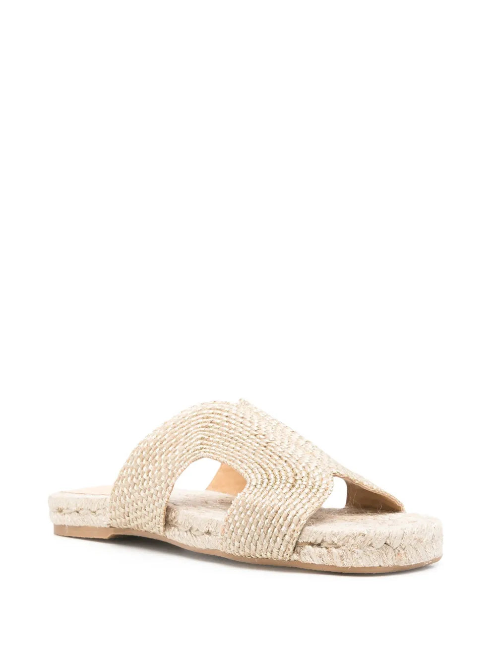 Castañer metallic-threading slides