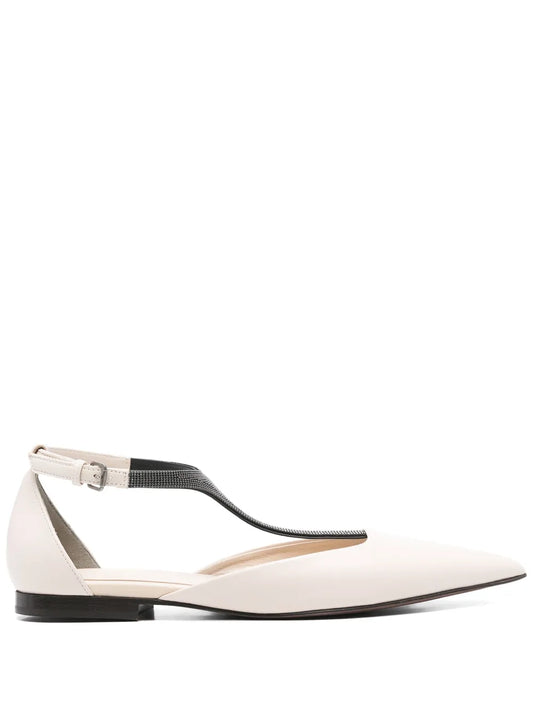 Brunello Cucinelli leather ballerinas