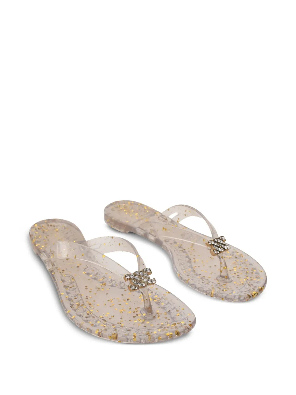 Casadei glitter-detail flip flops 