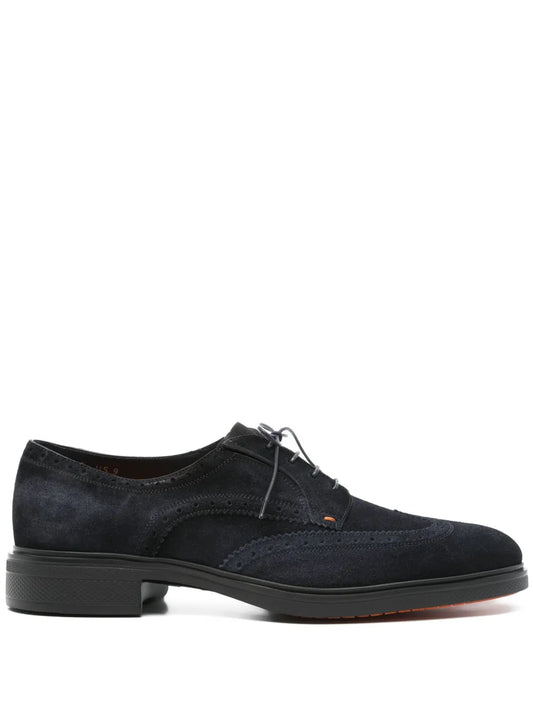 Santoni suede Oxford shoes