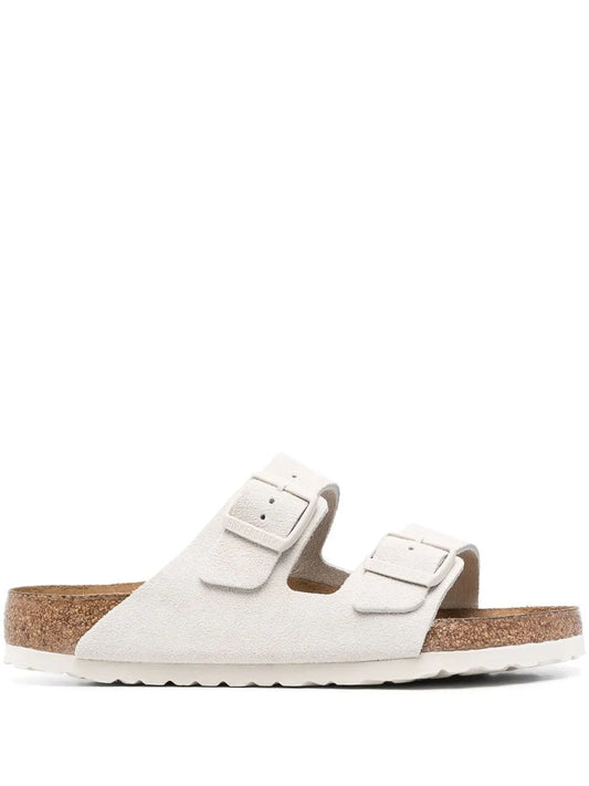 Birkenstock ARIZONA SOFT FOOTBED "Suede Leather - Antique White"