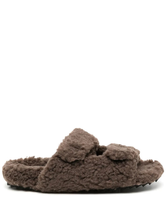 James Perse double straps shearling slide