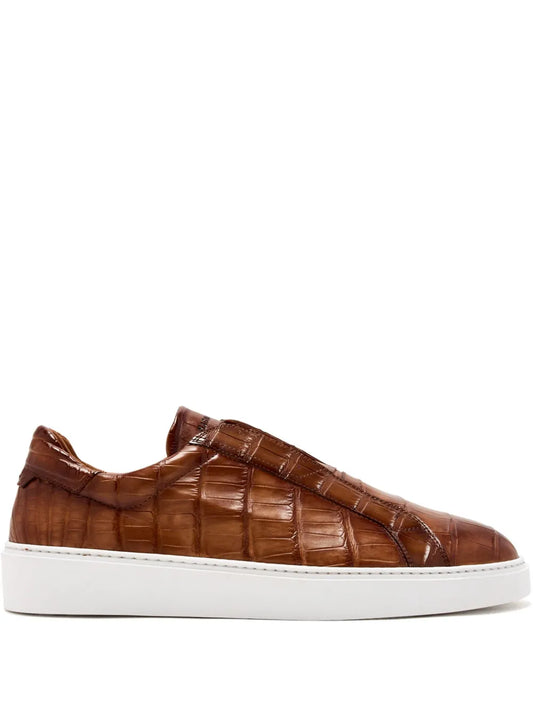 Magnanni crocodile-embossed trainers 