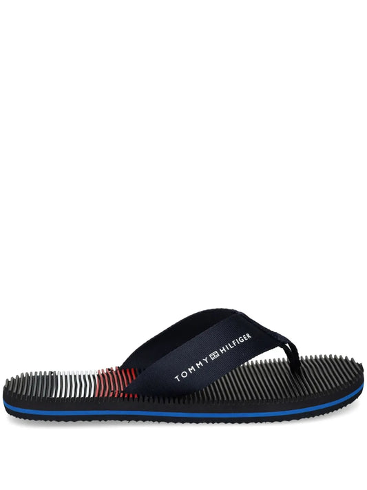 Tommy Hilfiger logo-print flip flops