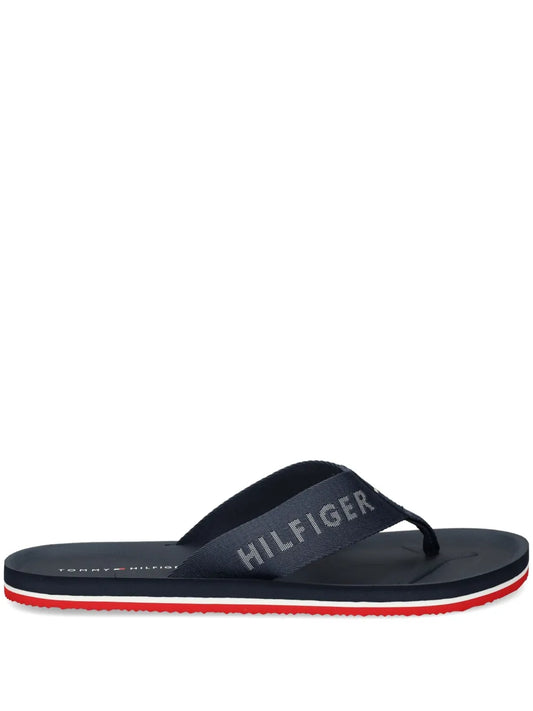 Tommy Hilfiger logo-print flip flops