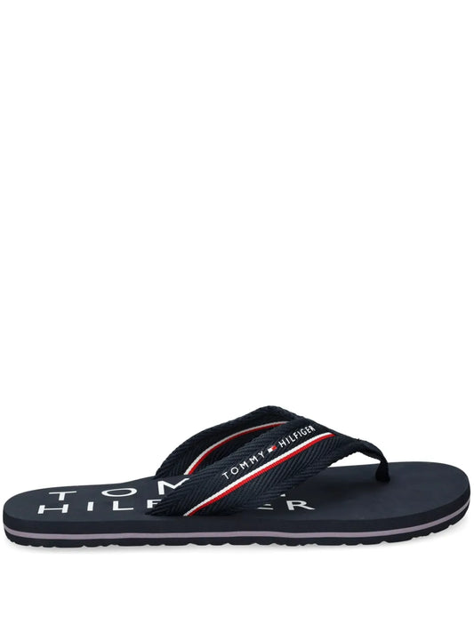 Tommy Hilfiger logo-print flip flops