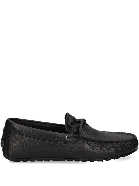 BOSS logo-embossed boat shoes